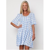 Checked Tiered Dress Size 10