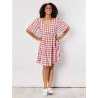 Checked Tiered Dress Size 10