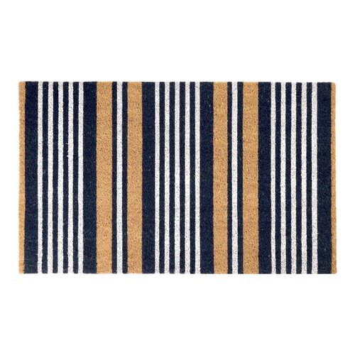 Stripe Blue White Doormat 45x75cm