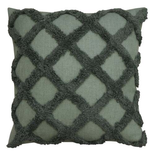 Derby Olive Check Cushion
