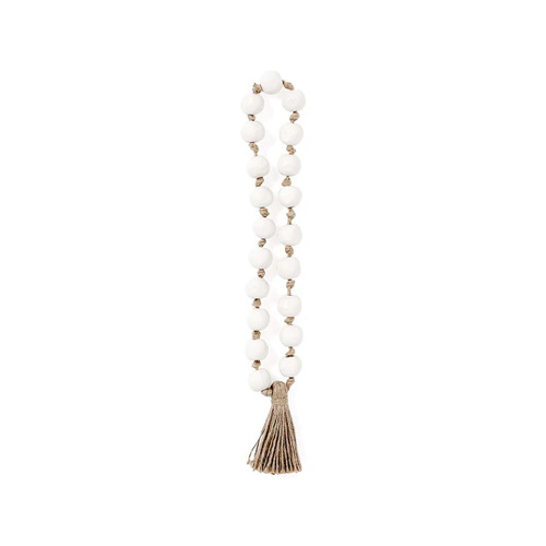 Ceramic Bead Strand with Jute Tassel