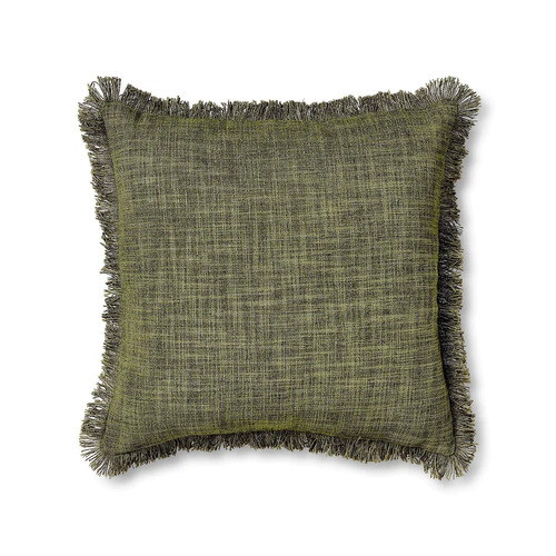 Eli Fringe Green Cushion