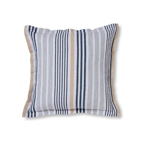 Cape Cod Blue/Taupe Stripe Cushion