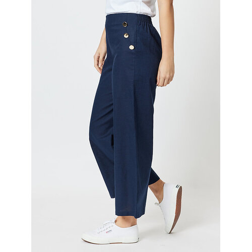 Linen Blend Wide Leg Pant