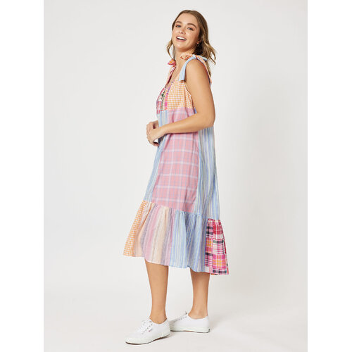 Multi Stripe/Check Sun Dress