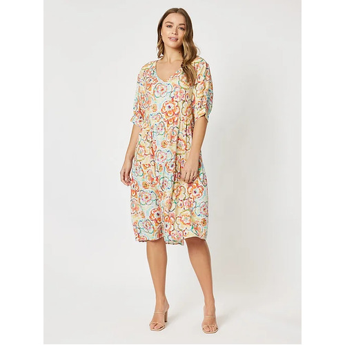 Print Tiered Dress