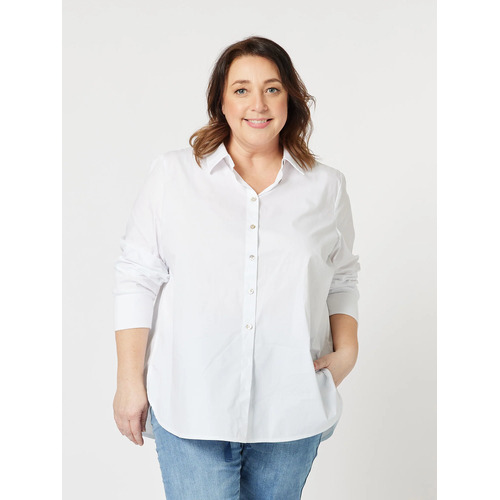 Jana rib cuff poplin shirt