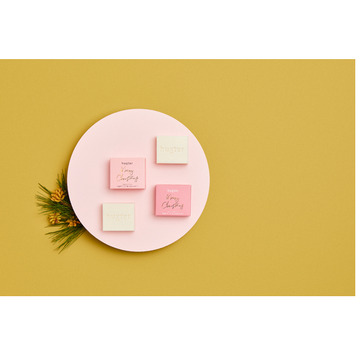 Xmas mini boxed guest soap -Pale Pink