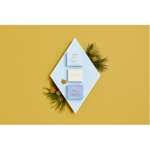 Xmas mini boxed guest soap -Sky Blue