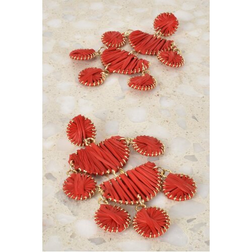 Statement Raffia Chandelier Earrings
