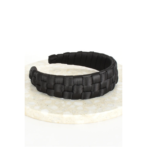 Plush Weave Headband - Black