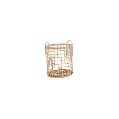 Pacific Bamboo round open weave basket