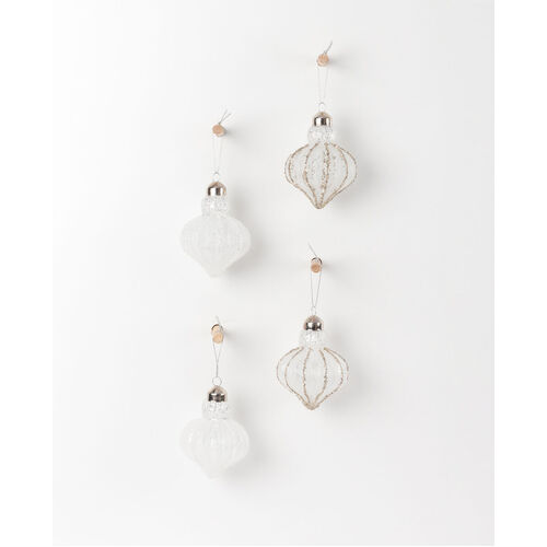 Alaska hanging glass tapered Baubles set 3