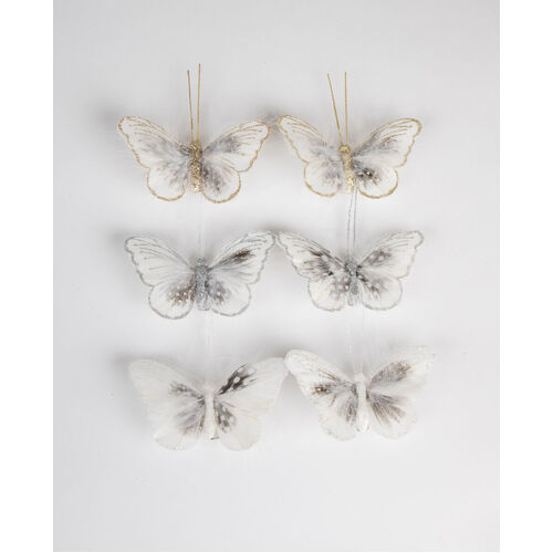 Poem clip on butterflies - white set 6