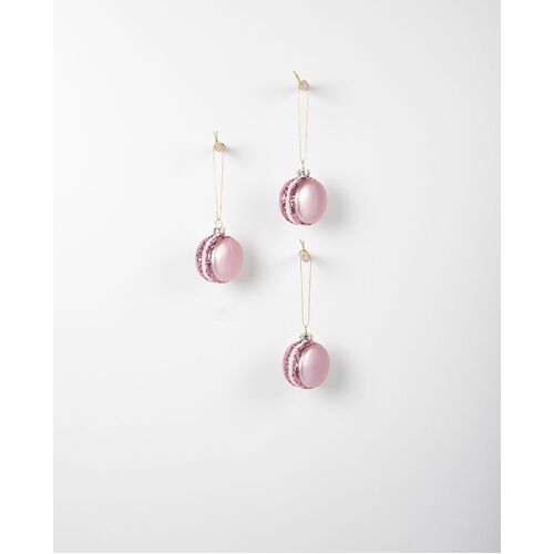 HANGING FROSTED GLASS MACARON - SET OF 3