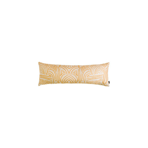 Tiki Hut Mustard Lumbar Cushion