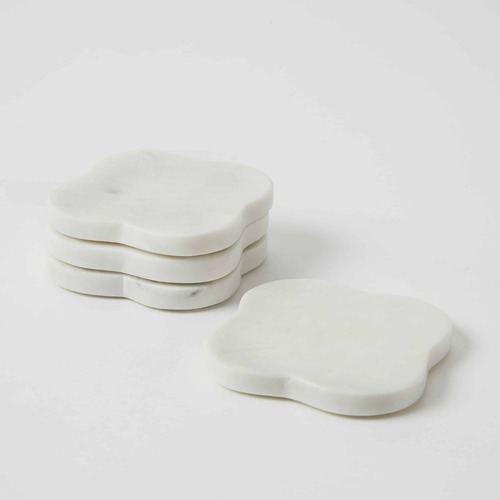 Allegra Coasters Set of 4 - White
