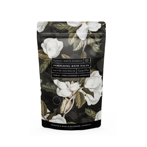 Classic White Florals Bath Salts 125g