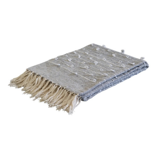 Elliot Woven Throw (Grey/Cream)