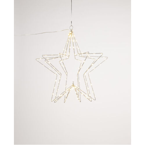 Capella LED 3D Star- Sliver wire large