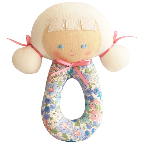 Audrey Grab Rattle Liberty Blu