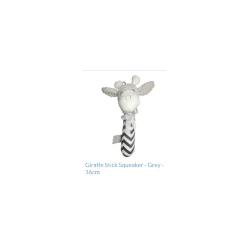 Giraffe Stick Squeaker - Grey