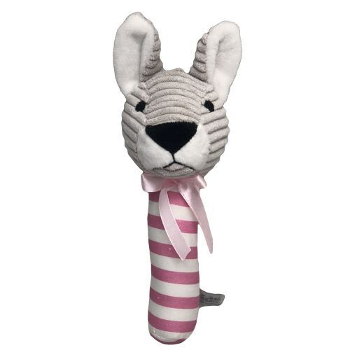 Kangaroo Stick Rattle Pink