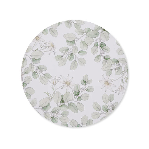 Flannel flower round placemats set of 4